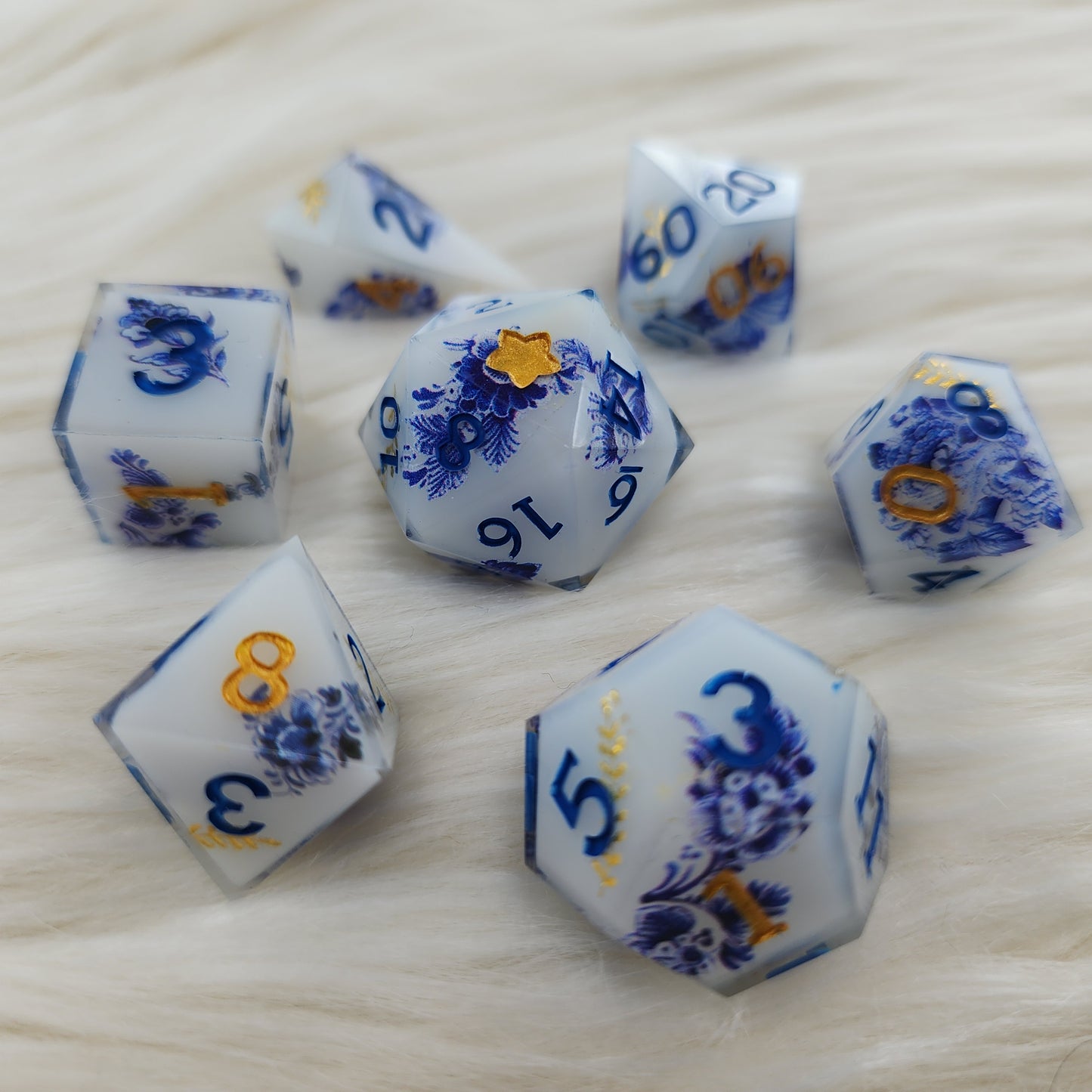 Porcelain Teacup - 7pcs Dice Set